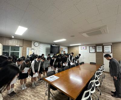 2026학년도 학생자치회 및 1학기 학급 임원 임명장 수여식