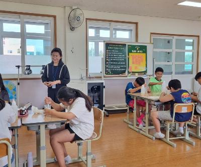 의귀초, 5학년 대상 친환경제품 체험프로그램 운영
