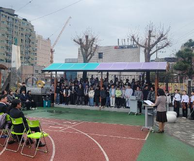 제주북초,‘역사와 미래를 잇는’새로운 교문 준공식 성료