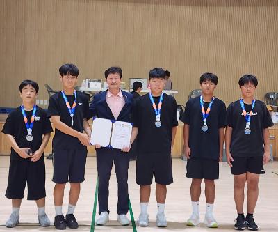제20회 교육감배 전도학교스포츠클럽축전 남자 족구 종목 2위 입상