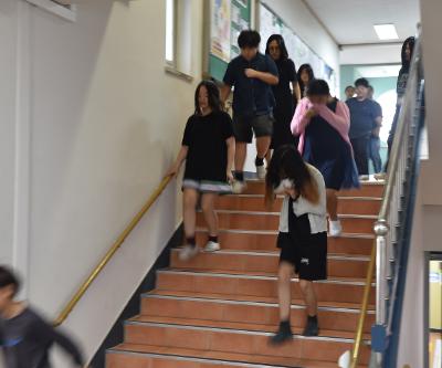 성산초, 성산119센터와 함께 합동 화재대피훈련 실시