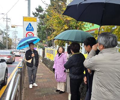 중문초등학교, 등하굣길 안전 강화 위한 현장 방문 실시
