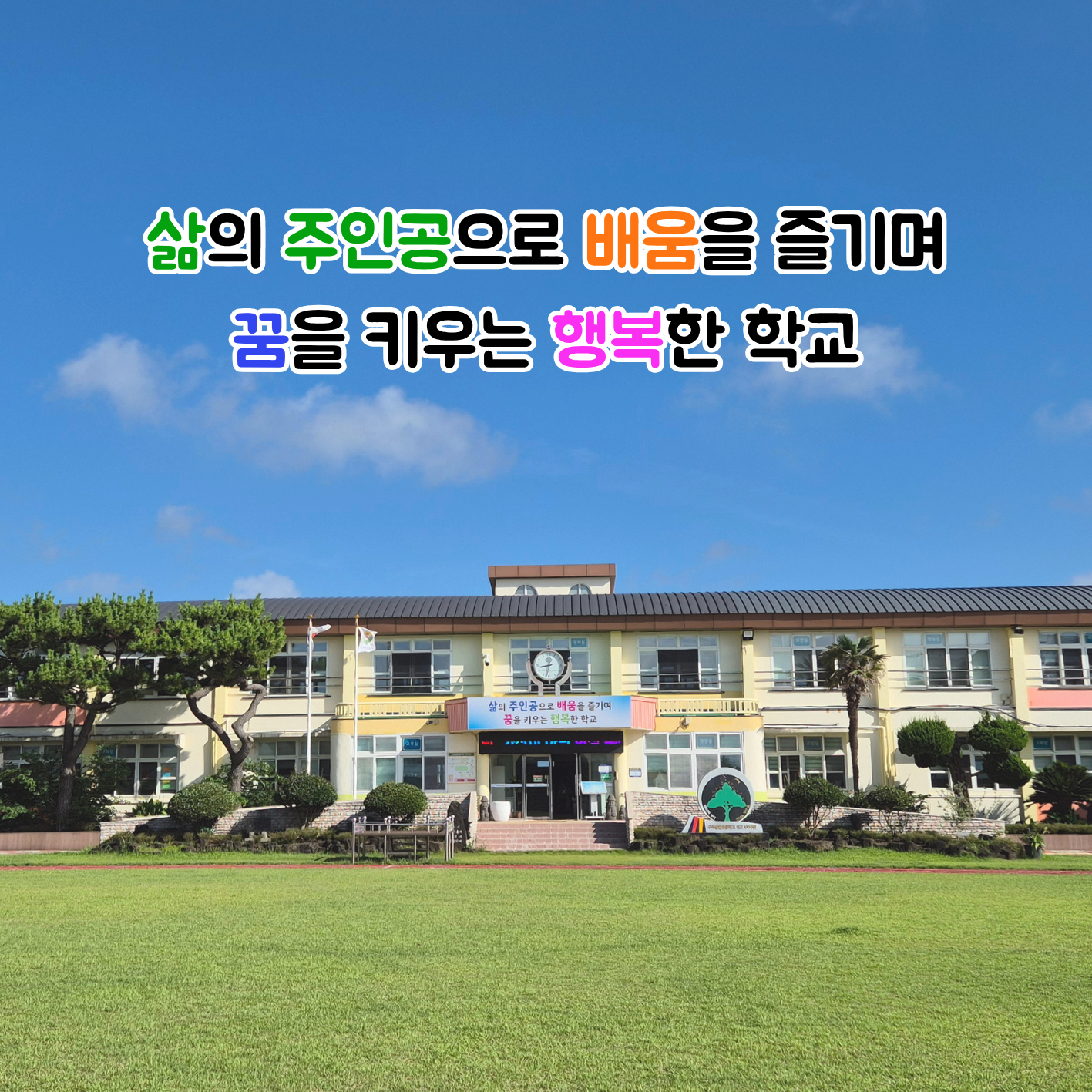 더불어 배우며 감동이 있는 행복한 학교 구좌중앙초등학교 방문을 환영합니다.
