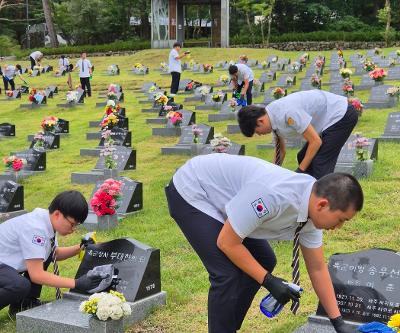 명절맞이 호국원 정화 활동 및 군 역량 강화 교육 실시 / 25학년도 군 특성화