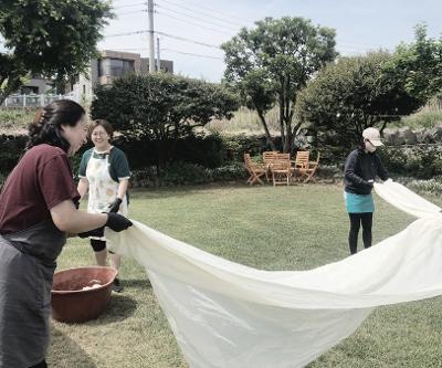 학부모 학교참여 활동 학부모 연수, 천연염색체험 실시